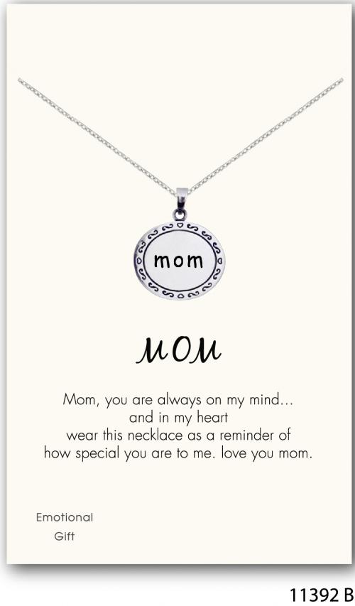 Mom silver pendant